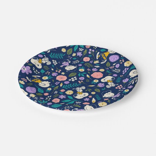 Peanuts In Bloom Pattern Papieren Bordje (Gekanteld)