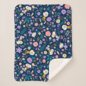 Peanuts In Bloom Pattern Sherpa Deken (Voorkant)