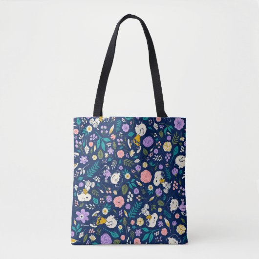 Peanuts In Bloom Pattern Tote Bag (Voorkant)