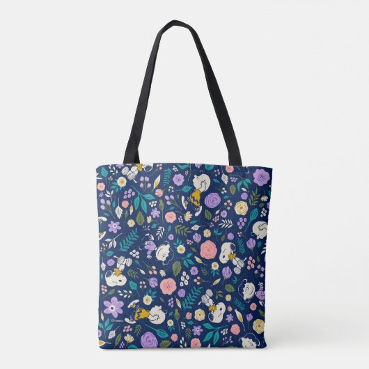 Peanuts In Bloom Pattern Tote Bag (Achterkant)