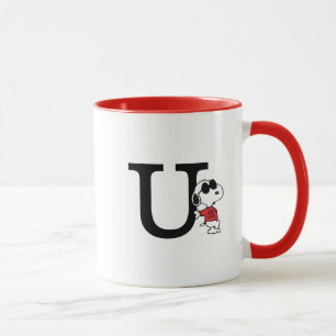 Peanuts "Joe Cool" staand Monogram U Mok