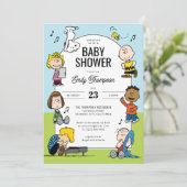 Peanuts Karakter Leuk Baby shower Kaart (Staand voorkant)