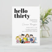 Peanuts karakters - 30ste verjaardag kaart (Staand voorkant)