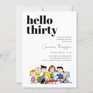 Peanuts karakters - 30ste verjaardag kaart