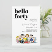 Peanuts karakters - 40ste verjaardag kaart (Staand voorkant)