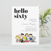 Peanuts karakters - 60ste verjaardag kaart (Staand voorkant)