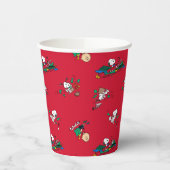 Peanuts | Kerst cadeauverpakking patroon Papieren Bekers (Links)