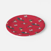 Peanuts | Kerst cadeauverpakking patroon Papieren Bordje (Gekanteld)