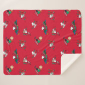 Peanuts | Kerst cadeauverpakking patroon Sherpa Deken (Voorkant (horizontaal))
