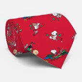 Peanuts | Kerst cadeauverpakking patroon Stropdas (Opgerold)