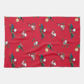 Peanuts | Kerst cadeauverpakking patroon Theedoek (Horizontaal)