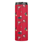 Peanuts | Kerst cadeauverpakking patroon Thermosbeker (Achterkant)