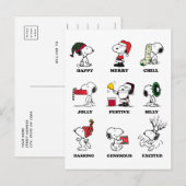 Peanuts | Kerst Sfeer van Snoopy Feestdagenkaart (Voorkant / Achterkant)
