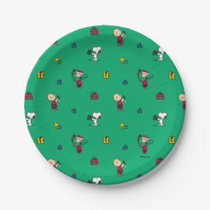 Peanuts   Kerstcadeau Giving Pattern Papieren Bordje