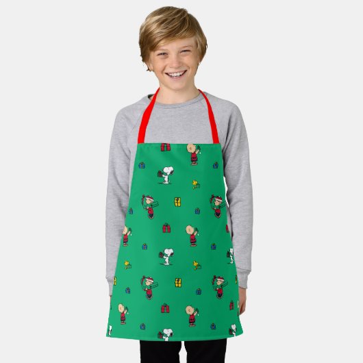 Peanuts | Kerstcadeau Giving Pattern Schort (Gedragen)