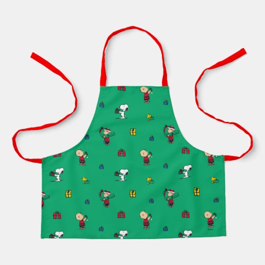 Peanuts | Kerstcadeau Giving Pattern Schort (Voorkant)