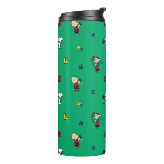 Peanuts | Kerstcadeau Giving Pattern Thermosbeker (Gedraaid links)
