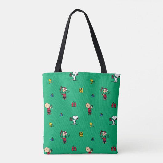Peanuts | Kerstcadeau Giving Pattern Tote Bag (Achterkant)