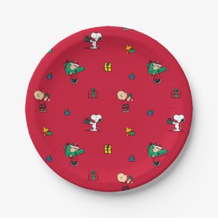 Peanuts   Kerstcadeau Giving Red Papieren Bordje