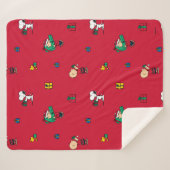 Peanuts | Kerstcadeau Giving Red Sherpa Deken (Voorkant (horizontaal))