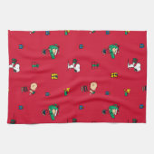 Peanuts | Kerstcadeau Giving Red Theedoek (Horizontaal)