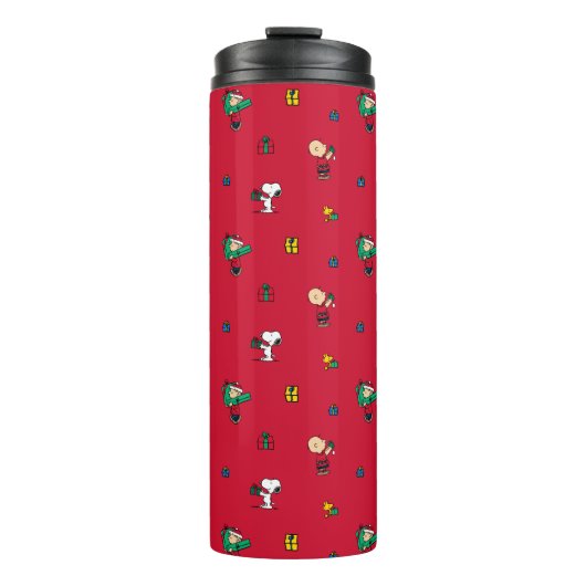 Peanuts | Kerstcadeau Giving Red Thermosbeker (Voorkant)