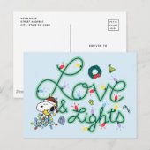 Peanuts | Kerstliefde en Lichten Briefkaart (Voorkant / Achterkant)