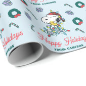 Peanuts | Kerstliefde en Lichten Cadeaupapier (Rol Hoek)