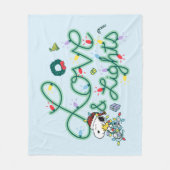 Peanuts | Kerstliefde en Lichten Fleece Deken (Voorkant)