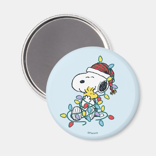 Peanuts | Kerstliefde en Lichten Magneet (Voorkant / Achterkant)