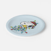 Peanuts | Kerstliefde en Lichten Papieren Bordje (Gekanteld)