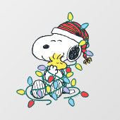 Peanuts | Kerstliefde en Lichten Raamsticker (Vel)
