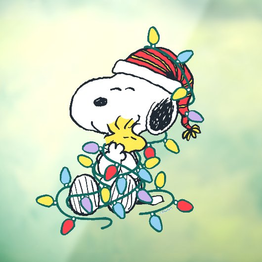 Peanuts | Kerstliefde en Lichten Raamsticker (Vel 3)