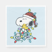 Peanuts | Kerstliefde en Lichten Servet (Voorkant)