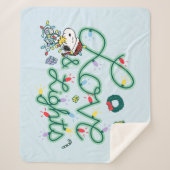 Peanuts | Kerstliefde en Lichten Sherpa Deken (Voorkant)