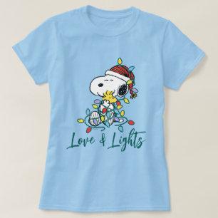Peanuts Kerstliefde en Lichten T-shirt
