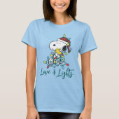 Peanuts | Kerstliefde en Lichten T-shirt (Voorkant)