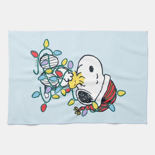 Peanuts | Kerstliefde en Lichten Theedoek (Horizontaal)