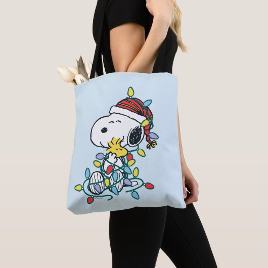 Peanuts | Kerstliefde en Lichten Tote Bag (Dichtbij)