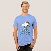 Peanuts | Kerstliefde en Lichten Tri-Blend Shirt (Voorkant volledig)
