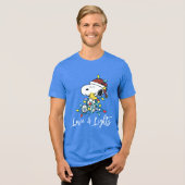 Peanuts | Kerstliefde en Lichten Tri-Blend Shirt (Voorkant volledig)