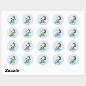 Peanuts | Kerstliefde en -lichtjes Ronde Sticker (Vel)
