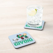 Peanuts | Kerstmis is de vreugde van het geven Bier Onderzetter (Rechterzijde)