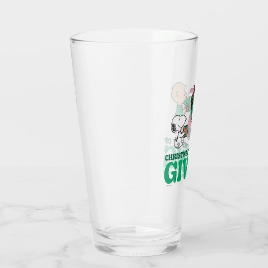 Peanuts | Kerstmis is de vreugde van het geven Glas (Rechts)