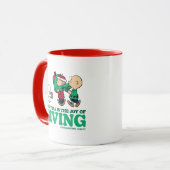 Peanuts | Kerstmis is de vreugde van het geven Mok (Voorkant links)