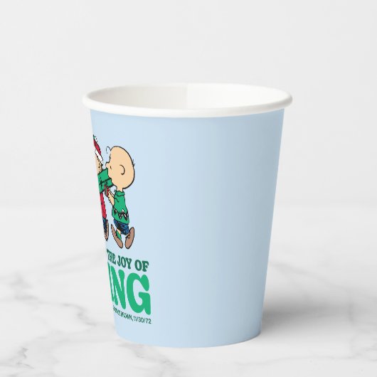Peanuts | Kerstmis is de vreugde van het geven Papieren Bekers (Links)