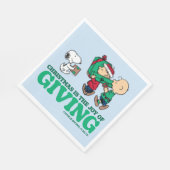 Peanuts | Kerstmis is de vreugde van het geven Servet (Hoek)