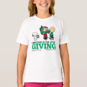 Peanuts | Kerstmis is de vreugde van het geven T-shirt (Voorkant)