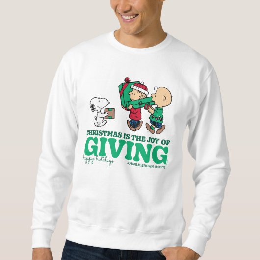 Peanuts | Kerstmis is de vreugde van het geven Trui (Voorkant)