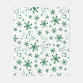 Peanuts | Kerstmis Snoopy Laat het sneeuwpatroon Fleece Deken (Voorkant)